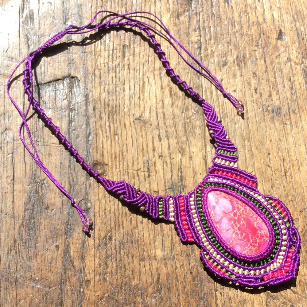 Cruz Adjustable Pink Stone New Necklace